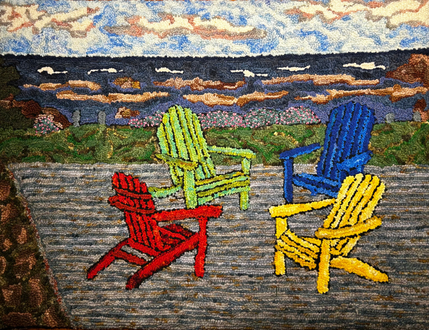 Cameron's Beach Deck Party 24 x 30 approx before framing