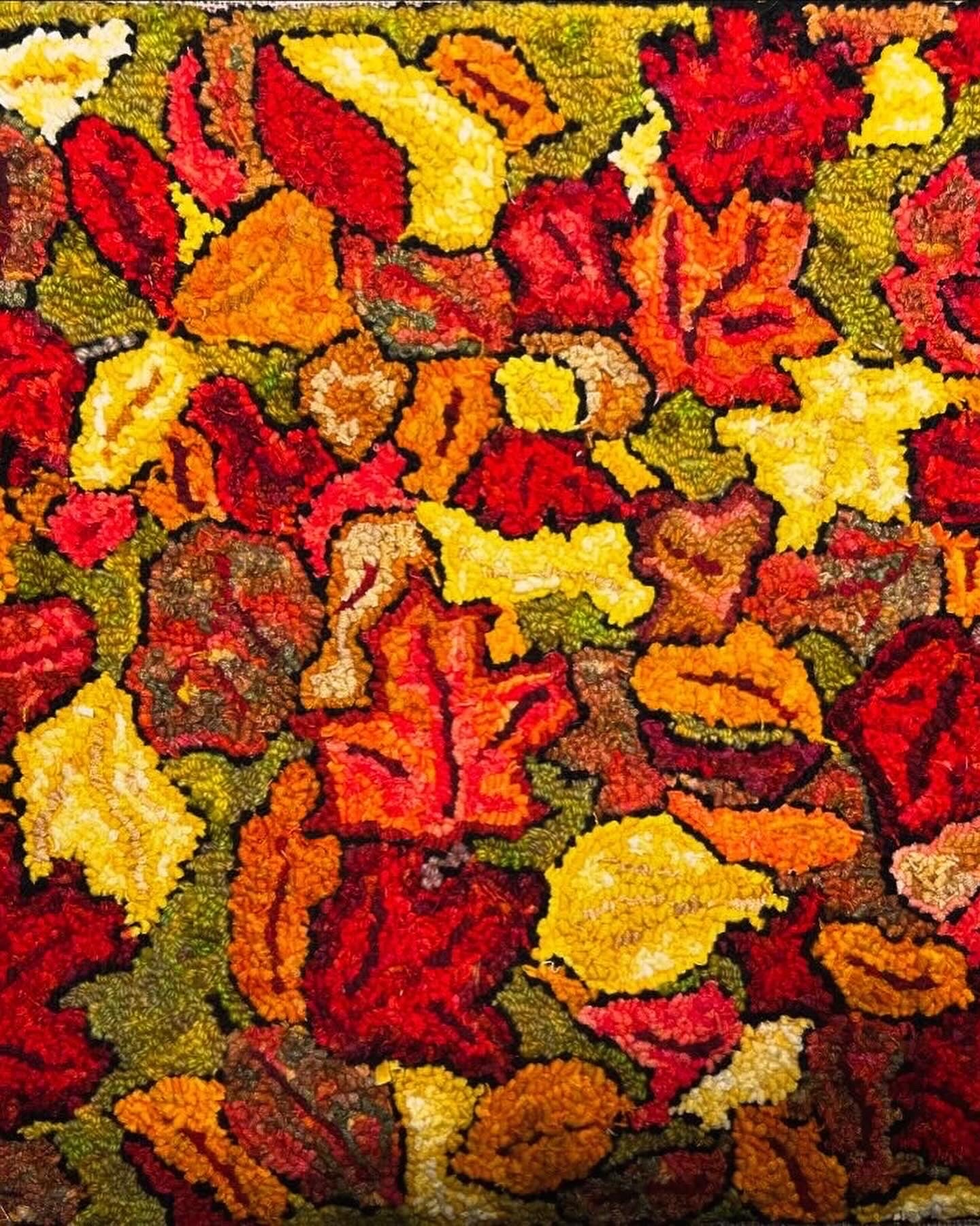 Fred's Autumn Leaves- Linen Pattern - approx 15.5 x 23