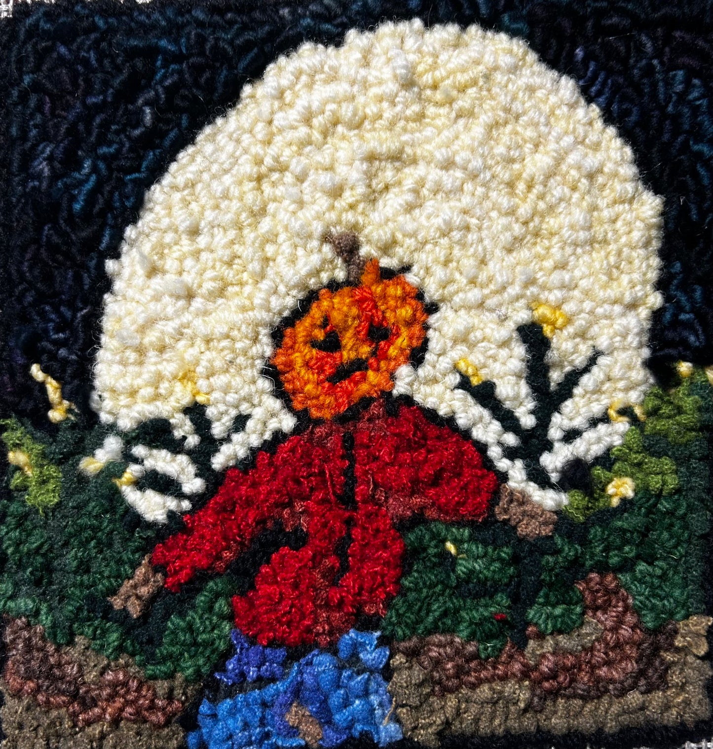 Moonlit scarecrow on the run (approx 6.5 x 6.5)