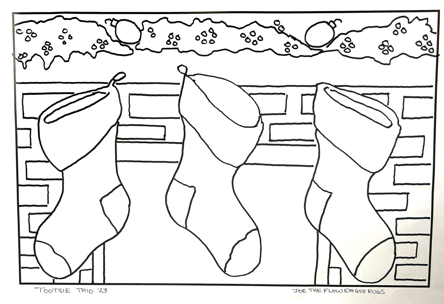 Tootsie Trio - Pattern Linen - 11x17 approx