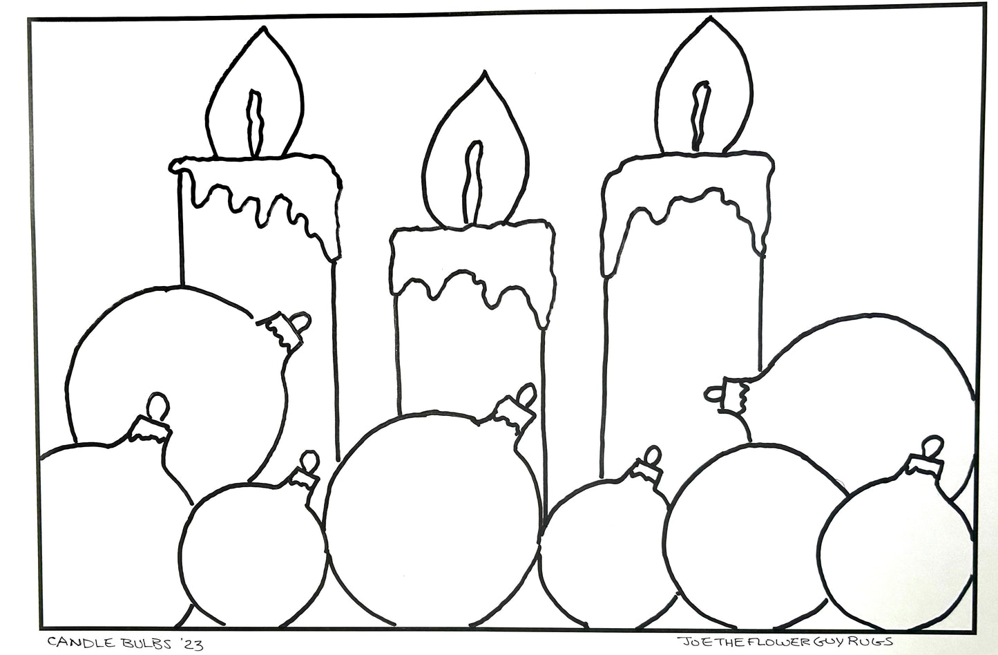 Candle Bulbs - Pattern Linen - 11x17 inch approx