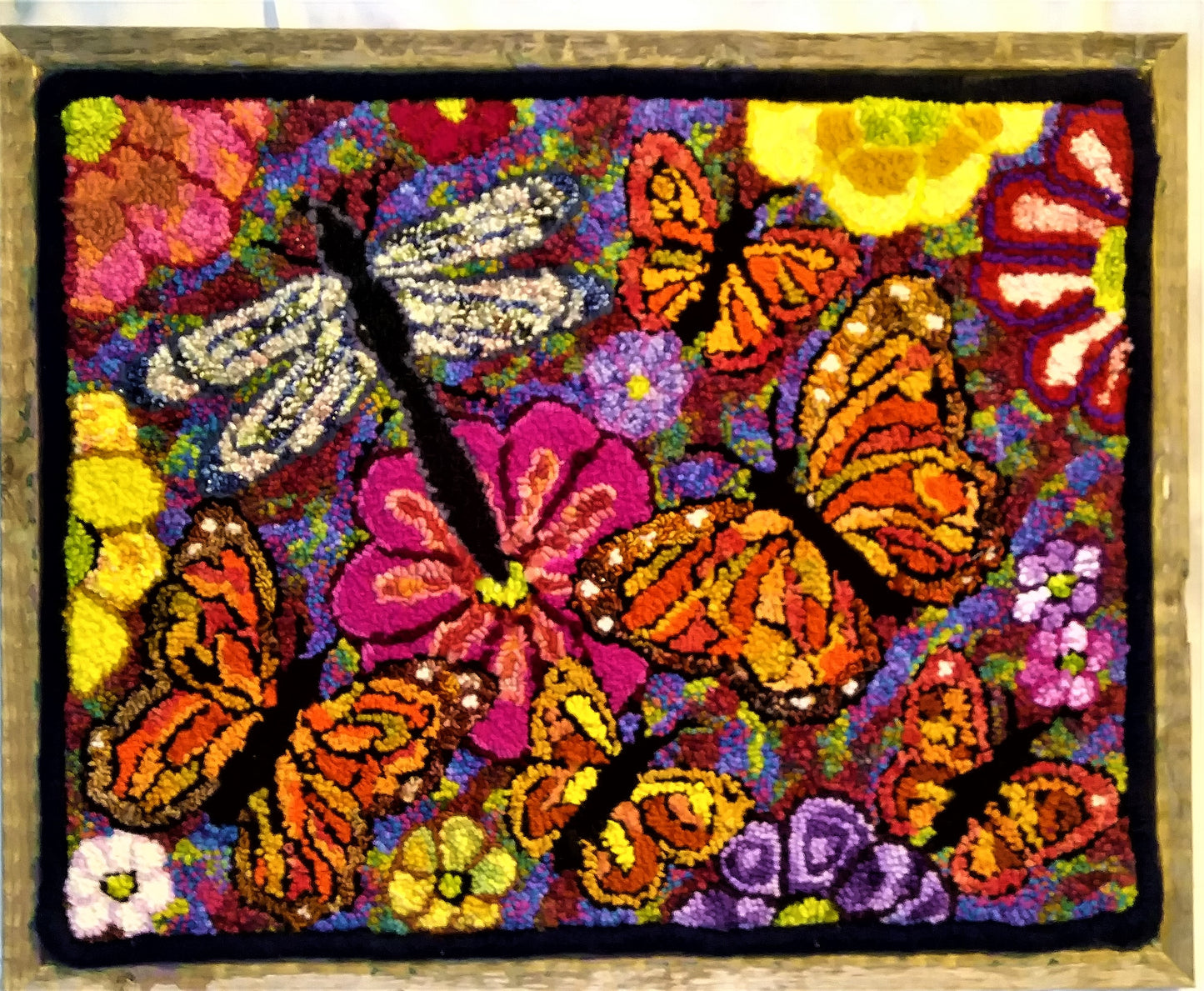 Funky Flowers - physical pattern available from www.allaboutewewoolshop.com