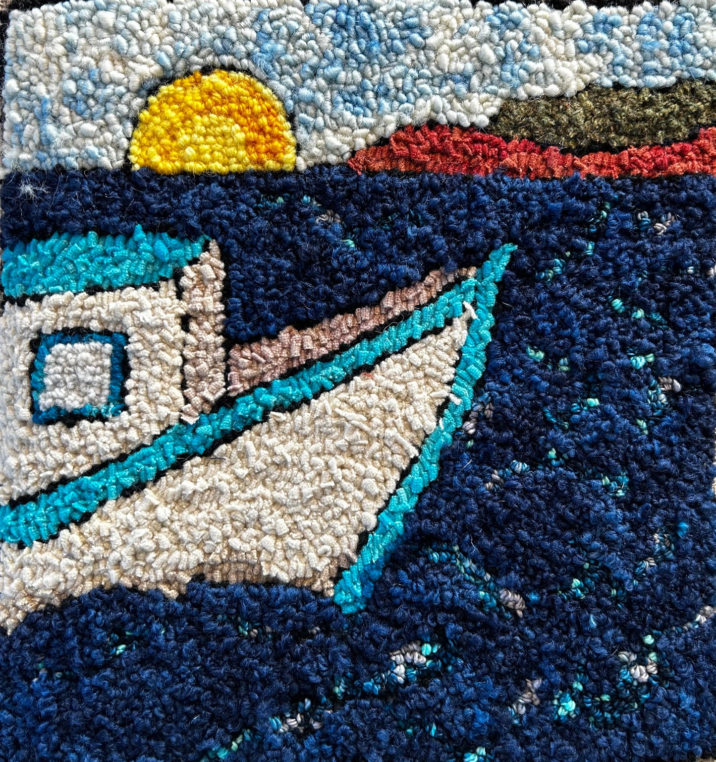 Heading In - Linen Pattern approx 11.5 x 11.5