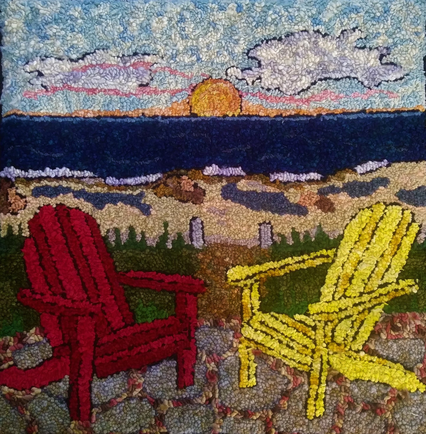 Two at Rest - physical pattern available from www.allaboutewewoolshop.com