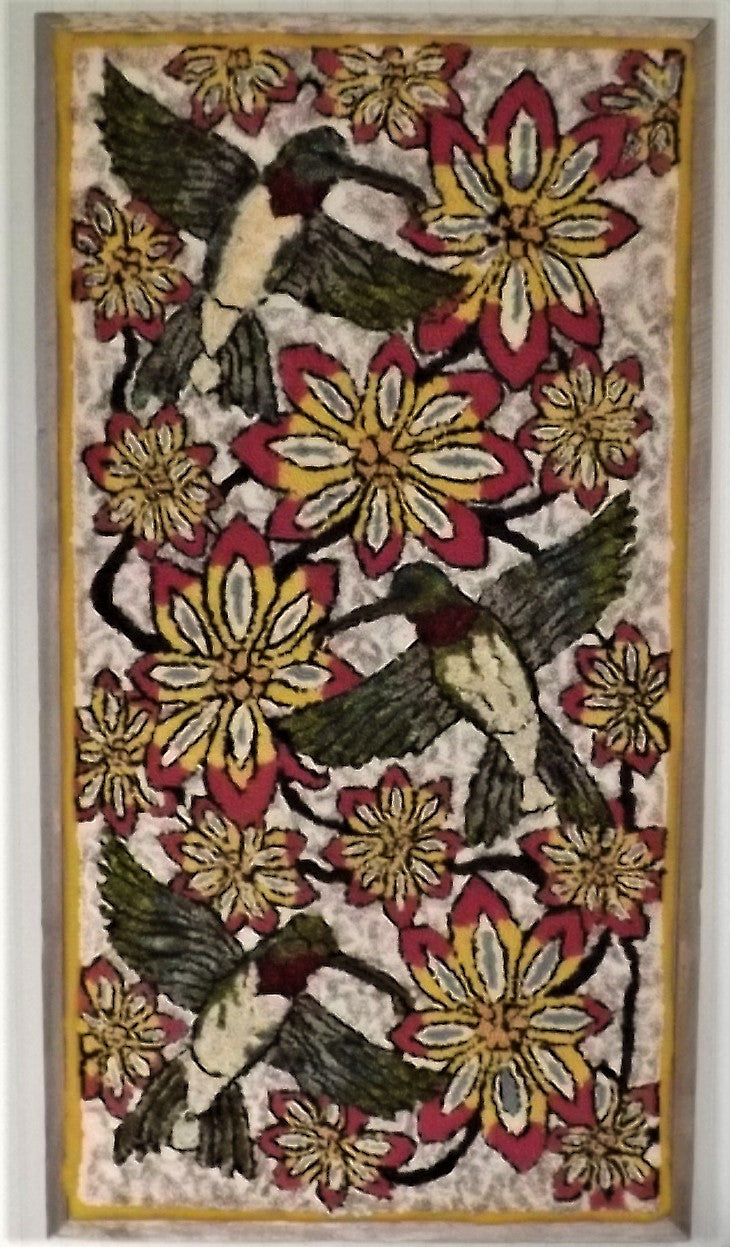 Honeysuckle Hummers 29" x 57" (Canadian shipping only)