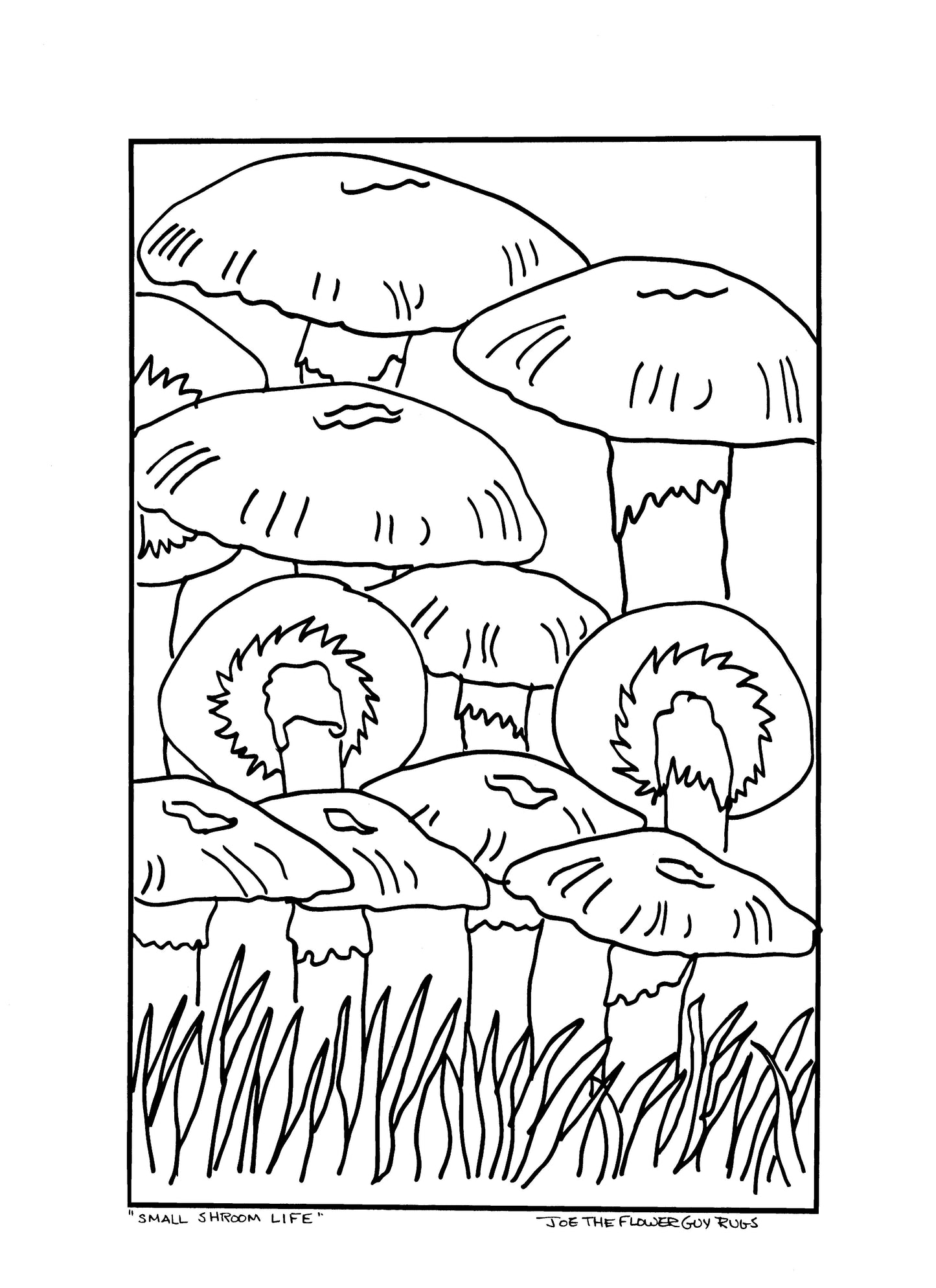 Small Shroom Life - Linen Pattern - 11x17 approx