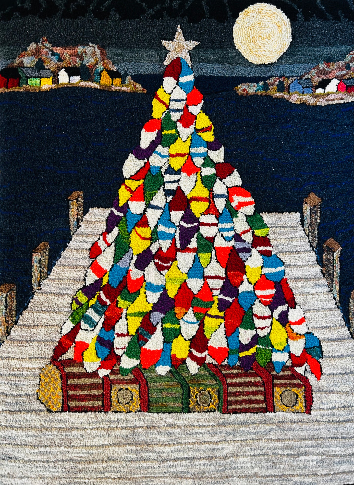 Buoys Blessing for the Season - Burlap Pattern - 13.5 x 17" approx