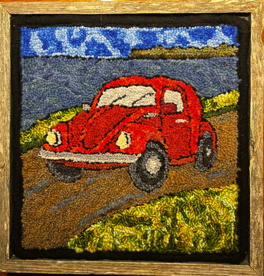 Bugging off - Linen Pattern approx 12 x 12