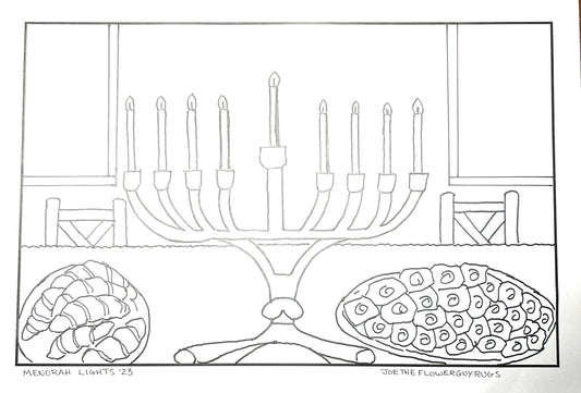 Menorah Lights - Pattern Linen