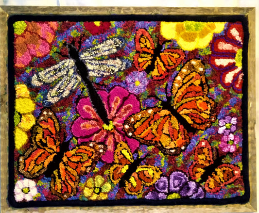 Funky Flowers - physical pattern available from www.allaboutewewoolshop.com
