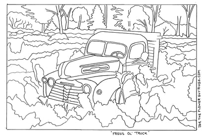 Fred's Ol' Truck- Still available from All About Ewe Wool Shop!