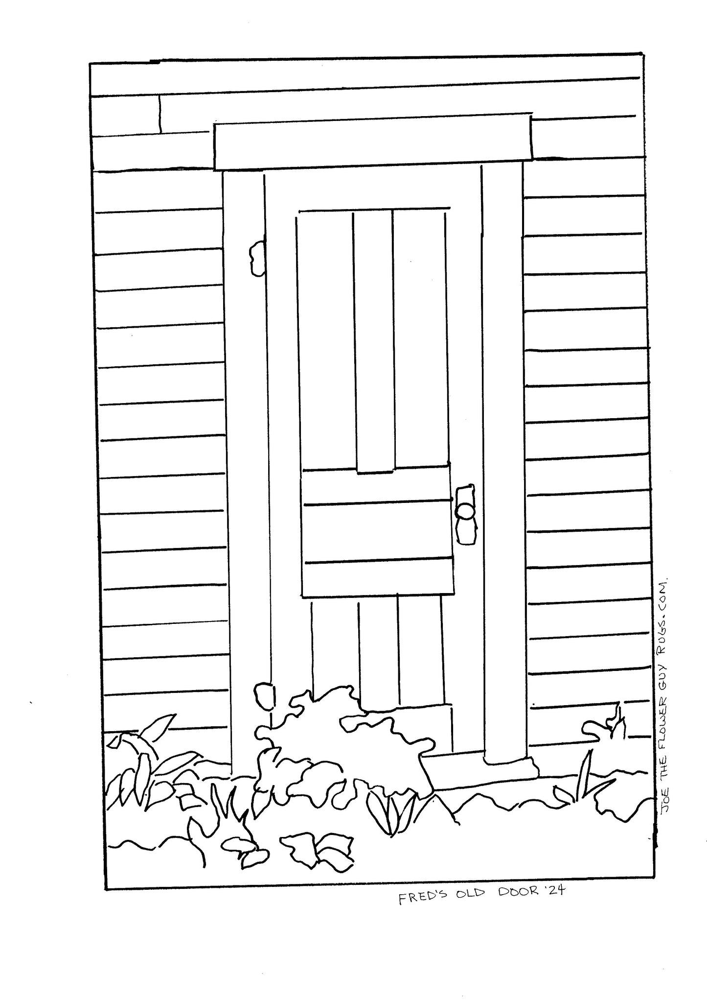 Fred's Red Door - Linen Pattern