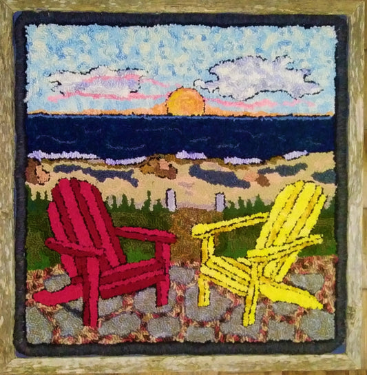 Two at Rest - Burlap Pattern