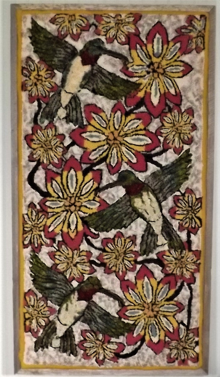 L011 - Honeysuckle Hummers  29" x 57" (Canadian shipping only)