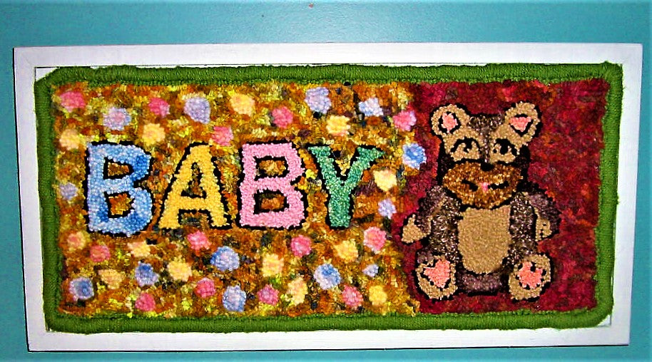 Baby Bear Rug -  Linen Pattern