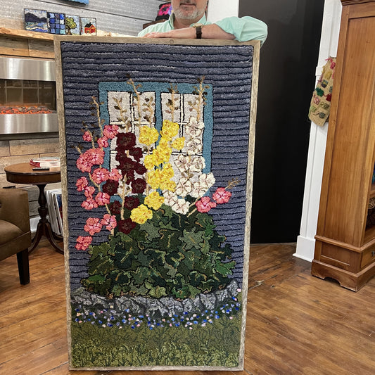 Hollyhock Haven - 29" x 60"
